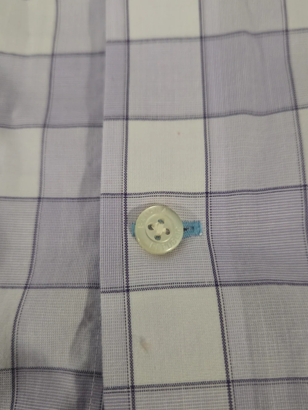 Mens Banana Republic Grant Fit Button Up Shirt Size M Medium Purple Plaid Top